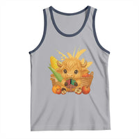 Cute Highland Cow With Kwanzaa Kinara And Presents Tank Top African Heritage Gift - Wonder Print Shop