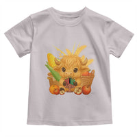 Cute Highland Cow With Kwanzaa Kinara And Presents Toddler T Shirt African Heritage Gift - Wonder Print Shop