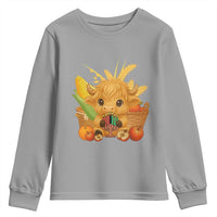 Cute Highland Cow With Kwanzaa Kinara And Presents Youth Sweatshirt African Heritage Gift - Wonder Print Shop