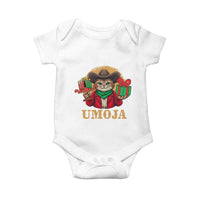 Funny Umoja Holiday Gift Baby Onesie CowCat Kwanzaa Kinara Candle And Presents - Wonder Print Shop