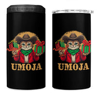 Funny Umoja Holiday Gift 4 in 1 Can Cooler Tumbler CowCat Kwanzaa Kinara Candle And Presents - Wonder Print Shop