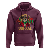 Funny Umoja Holiday Gift Hoodie CowCat Kwanzaa Kinara Candle And Presents - Wonder Print Shop