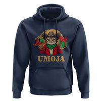 Funny Umoja Holiday Gift Hoodie CowCat Kwanzaa Kinara Candle And Presents - Wonder Print Shop