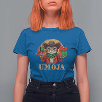 Funny Umoja Holiday Gift T Shirt For Women CowCat Kwanzaa Kinara Candle And Presents - Wonder Print Shop
