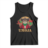 Funny Umoja Holiday Gift Tank Top CowCat Kwanzaa Kinara Candle And Presents - Wonder Print Shop