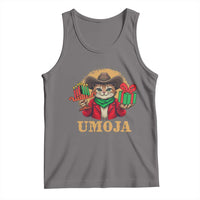 Funny Umoja Holiday Gift Tank Top CowCat Kwanzaa Kinara Candle And Presents - Wonder Print Shop