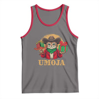 Funny Umoja Holiday Gift Tank Top CowCat Kwanzaa Kinara Candle And Presents - Wonder Print Shop