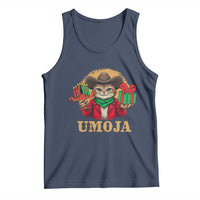 Funny Umoja Holiday Gift Tank Top CowCat Kwanzaa Kinara Candle And Presents - Wonder Print Shop