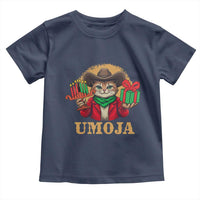 Funny Umoja Holiday Gift Toddler T Shirt CowCat Kwanzaa Kinara Candle And Presents - Wonder Print Shop