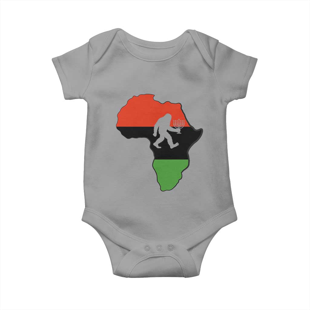 Funny Kwanzaa Bigfoot Lover Baby Onesie Festival Of Lights African Heritage Gift - Wonder Print Shop