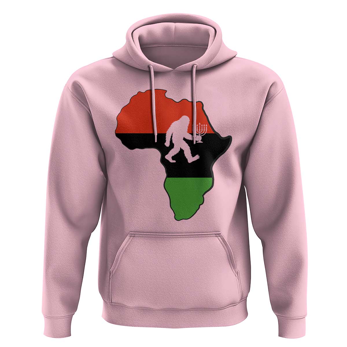 Funny Kwanzaa Bigfoot Lover Hoodie Festival Of Lights African Heritage Gift - Wonder Print Shop