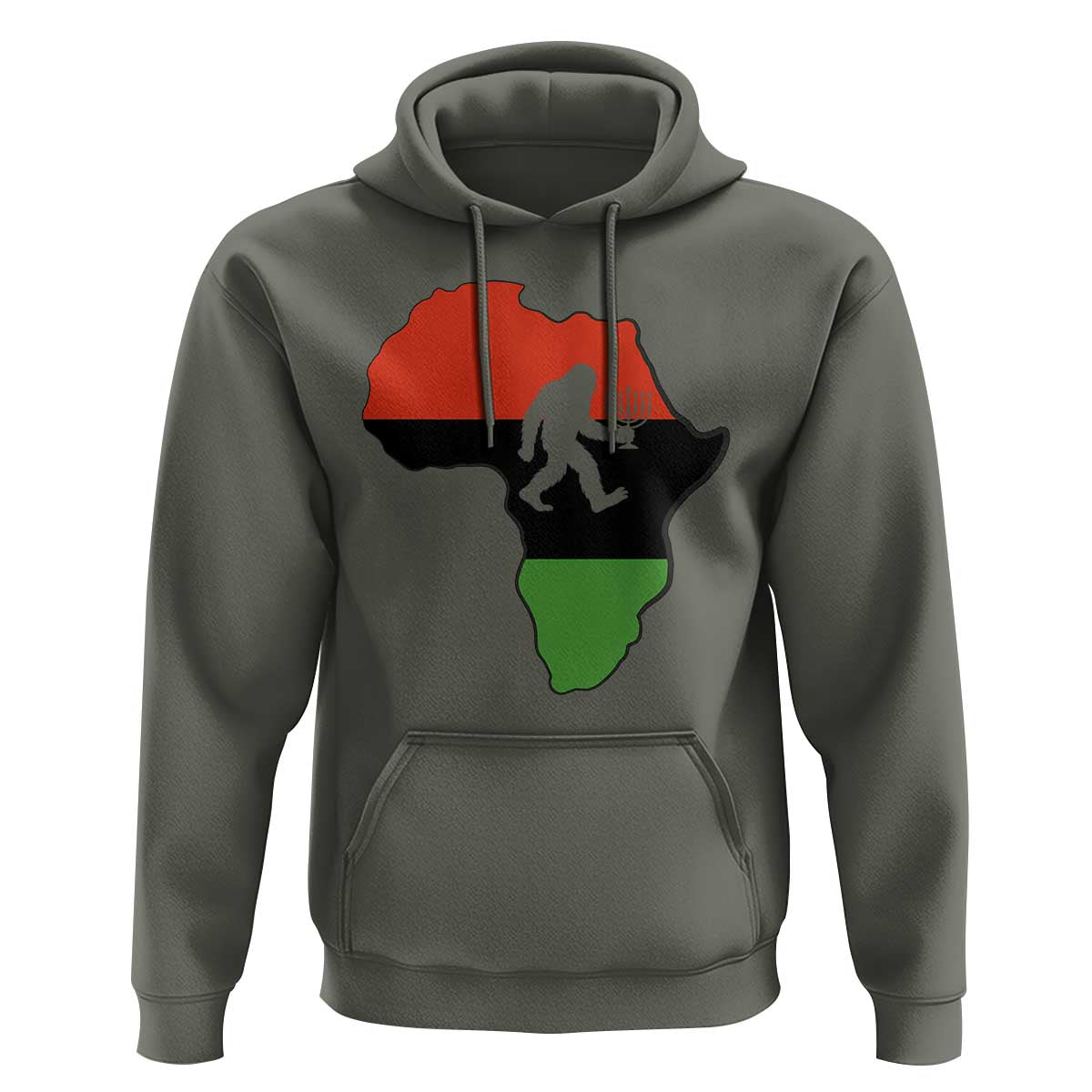 Funny Kwanzaa Bigfoot Lover Hoodie Festival Of Lights African Heritage Gift - Wonder Print Shop