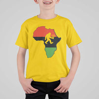 Funny Kwanzaa Bigfoot Lover T Shirt For Kid Festival Of Lights African Heritage Gift - Wonder Print Shop