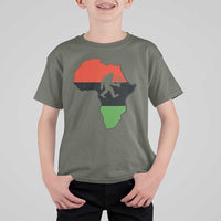 Funny Kwanzaa Bigfoot Lover T Shirt For Kid Festival Of Lights African Heritage Gift - Wonder Print Shop