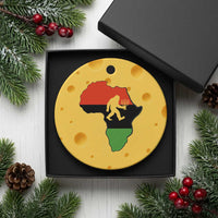 Funny Kwanzaa Bigfoot Lover Ceramic Ornament Festival Of Lights African Heritage Gift - Wonder Print Shop