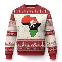 Funny Kwanzaa Bigfoot Lover Ugly Christmas Sweater Festival Of Lights African Heritage Gift - Wonder Print Shop