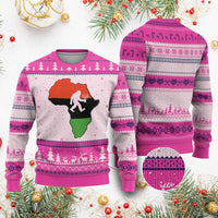 Funny Kwanzaa Bigfoot Lover Ugly Christmas Sweater Festival Of Lights African Heritage Gift - Wonder Print Shop