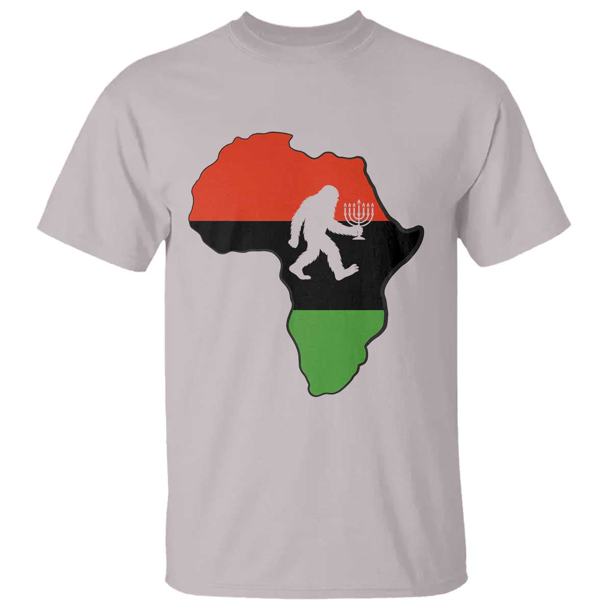 Funny Kwanzaa Bigfoot Lover T Shirt Festival Of Lights African Heritage Gift - Wonder Print Shop