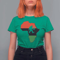 Funny Kwanzaa Bigfoot Lover T Shirt For Women Festival Of Lights African Heritage Gift - Wonder Print Shop