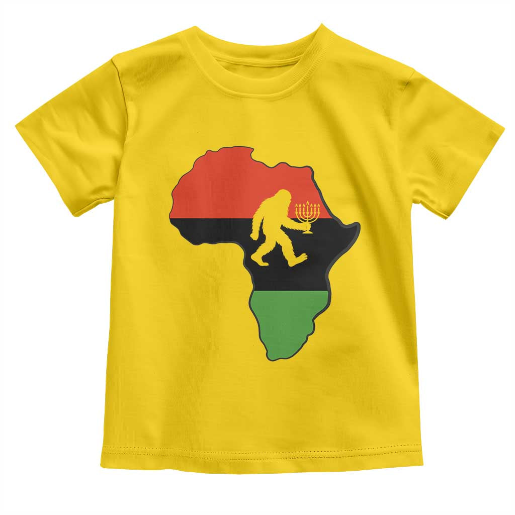 Funny Kwanzaa Bigfoot Lover Toddler T Shirt Festival Of Lights African Heritage Gift - Wonder Print Shop
