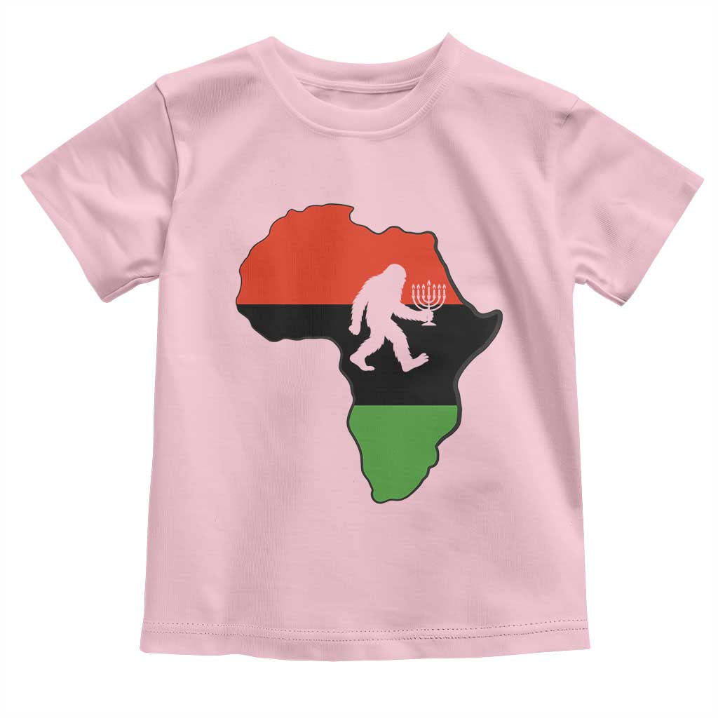 Funny Kwanzaa Bigfoot Lover Toddler T Shirt Festival Of Lights African Heritage Gift - Wonder Print Shop