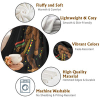 Funny Kwanzaa Bigfoot Lover Throw Blanket African American Holiday Gift - Wonder Print Shop