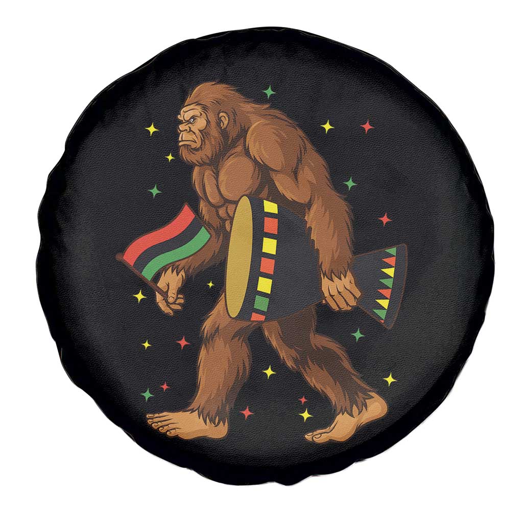 Funny Kwanzaa Bigfoot Lover Spare Tire Cover African American Holiday Gift - Wonder Print Shop