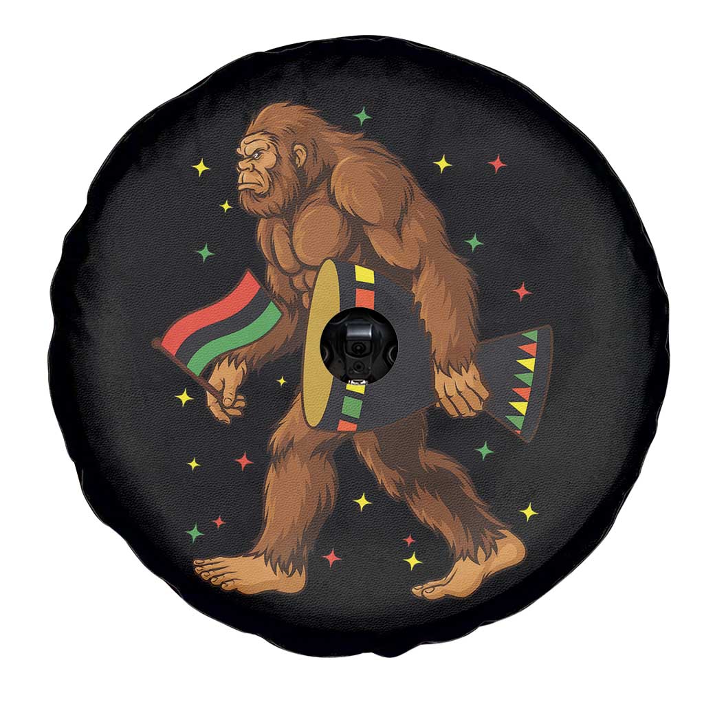 Funny Kwanzaa Bigfoot Lover Spare Tire Cover African American Holiday Gift - Wonder Print Shop