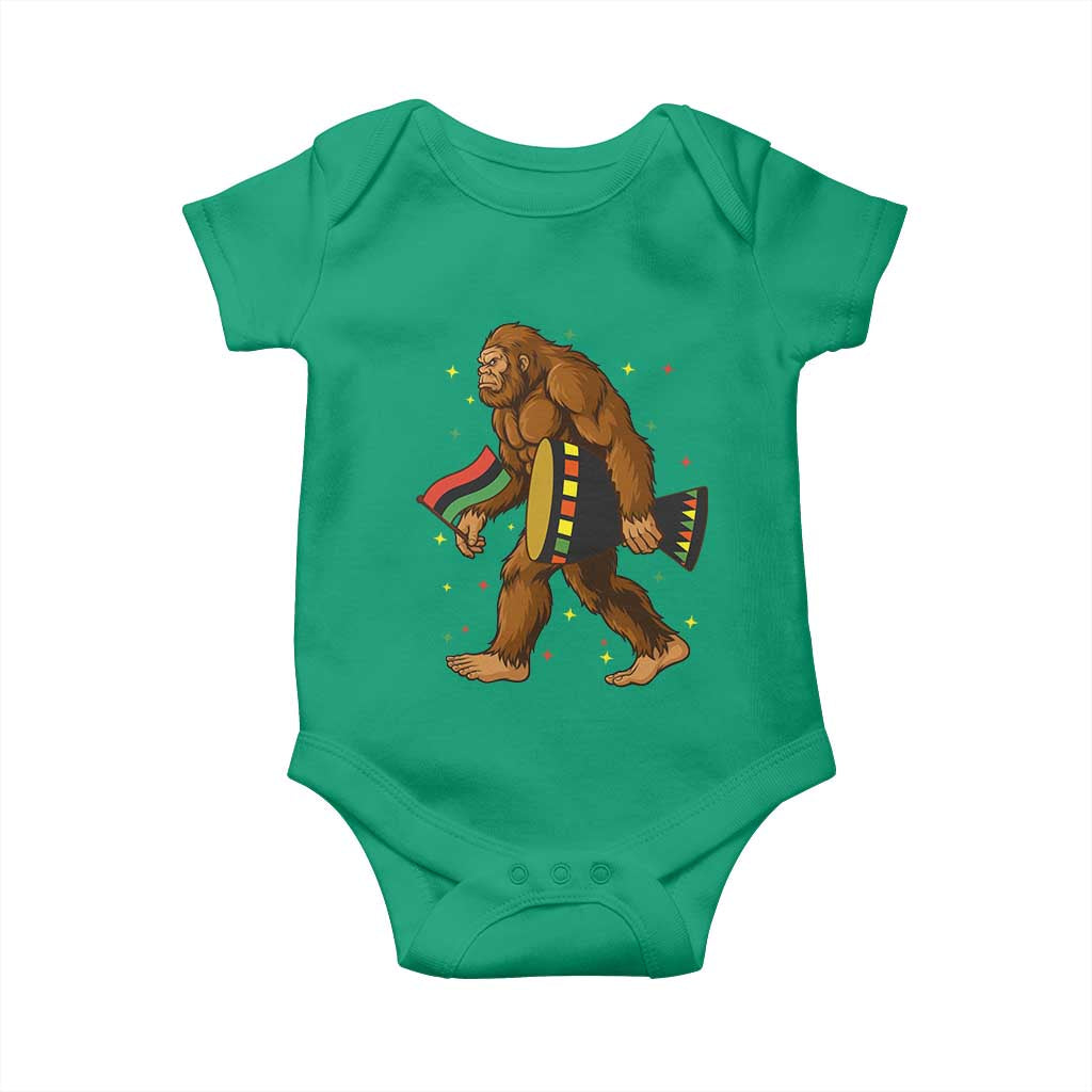 Funny Kwanzaa Bigfoot Lover Baby Onesie African American Holiday Gift - Wonder Print Shop