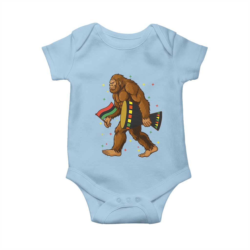 Funny Kwanzaa Bigfoot Lover Baby Onesie African American Holiday Gift - Wonder Print Shop