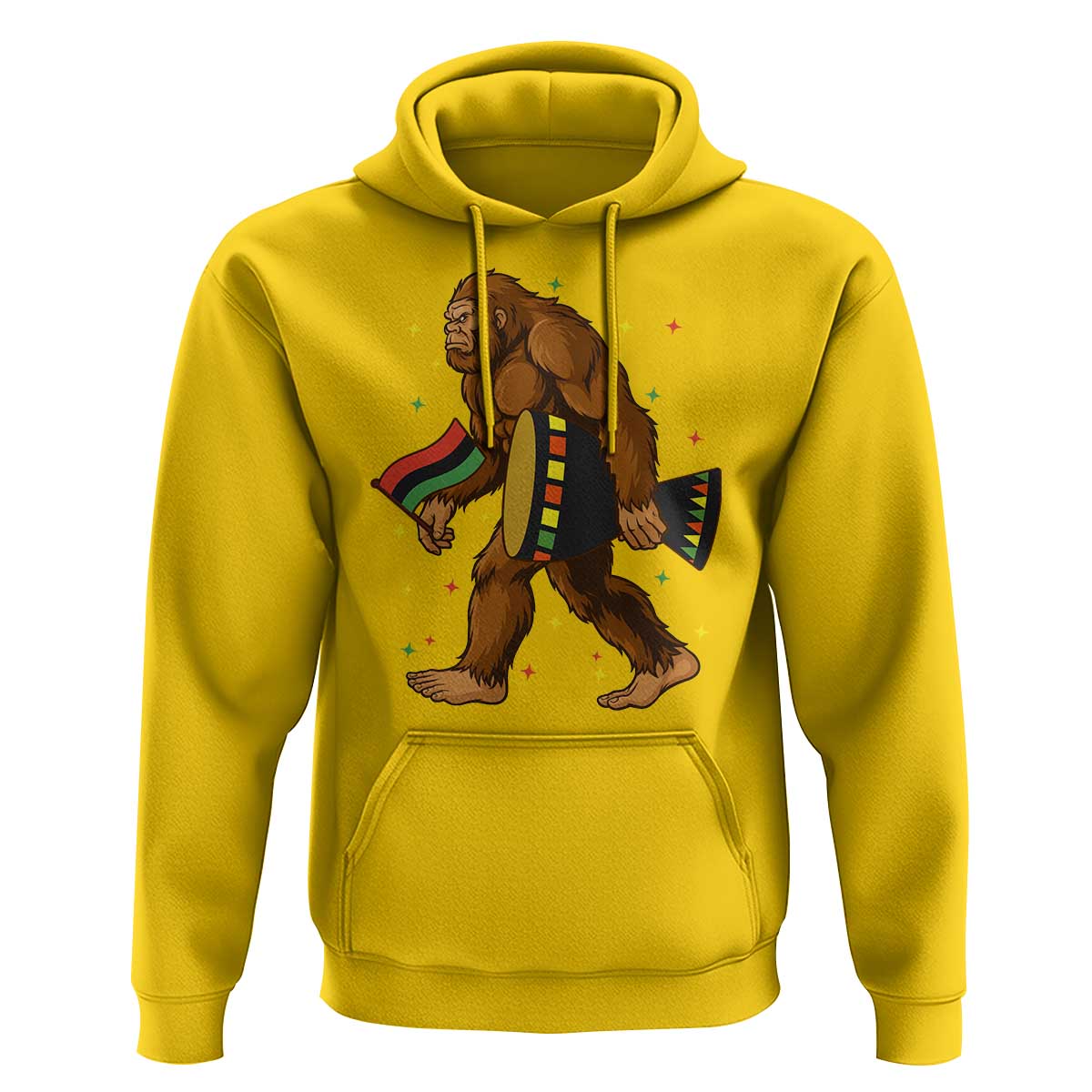 Funny Kwanzaa Bigfoot Lover Hoodie African American Holiday Gift - Wonder Print Shop