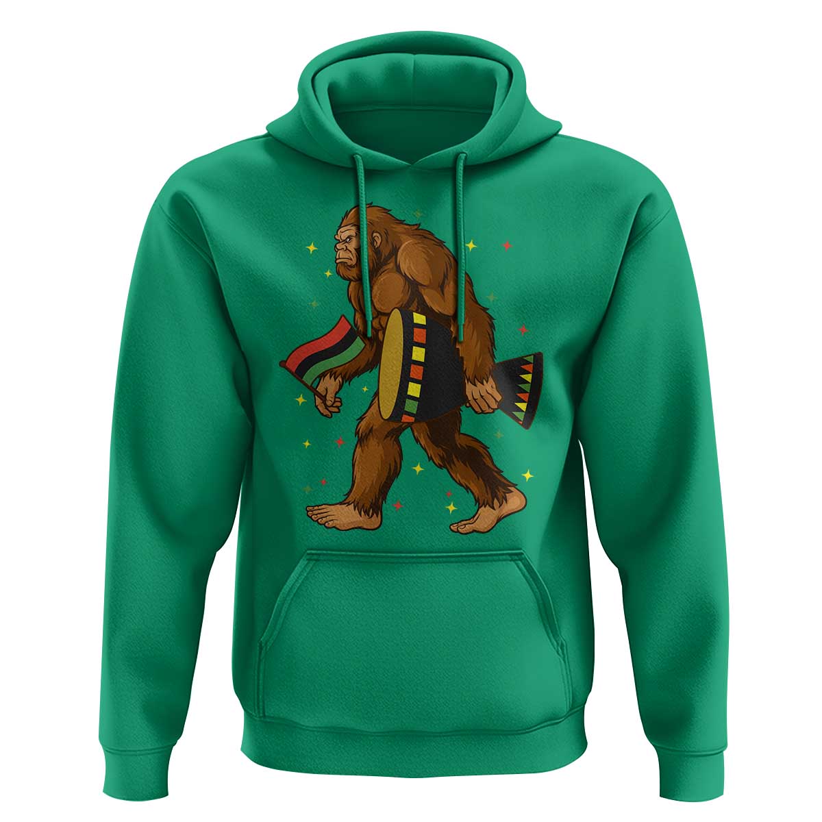 Funny Kwanzaa Bigfoot Lover Hoodie African American Holiday Gift - Wonder Print Shop