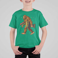 Funny Kwanzaa Bigfoot Lover T Shirt For Kid African American Holiday Gift - Wonder Print Shop