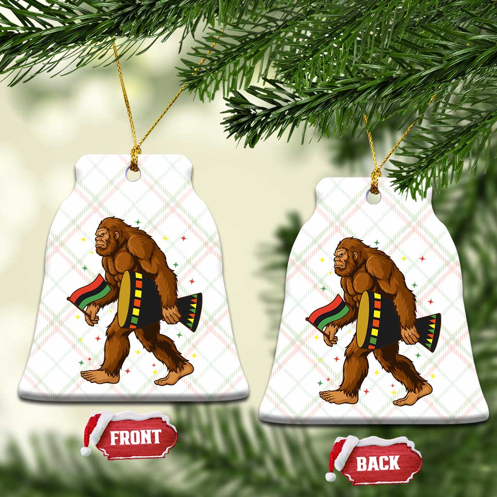 Funny Kwanzaa Bigfoot Lover Ceramic Ornament African American Holiday Gift - Wonder Print Shop