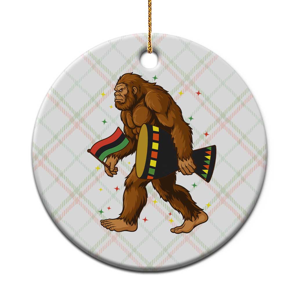 Funny Kwanzaa Bigfoot Lover Ceramic Ornament African American Holiday Gift - Wonder Print Shop