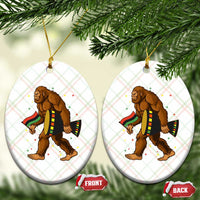 Funny Kwanzaa Bigfoot Lover Ceramic Ornament African American Holiday Gift - Wonder Print Shop