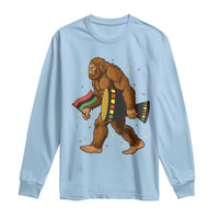 Funny Kwanzaa Bigfoot Lover Long Sleeve Shirt African American Holiday Gift - Wonder Print Shop