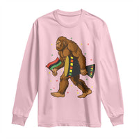Funny Kwanzaa Bigfoot Lover Long Sleeve Shirt African American Holiday Gift - Wonder Print Shop