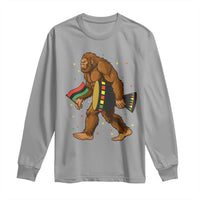 Funny Kwanzaa Bigfoot Lover Long Sleeve Shirt African American Holiday Gift - Wonder Print Shop