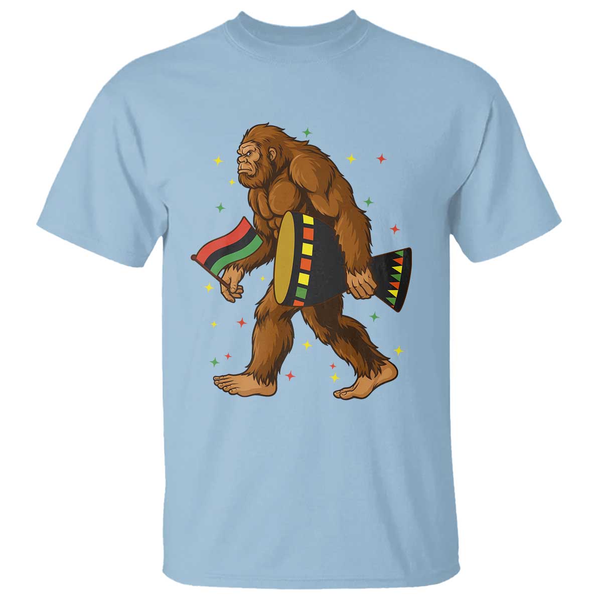 Funny Kwanzaa Bigfoot Lover T Shirt African American Holiday Gift - Wonder Print Shop