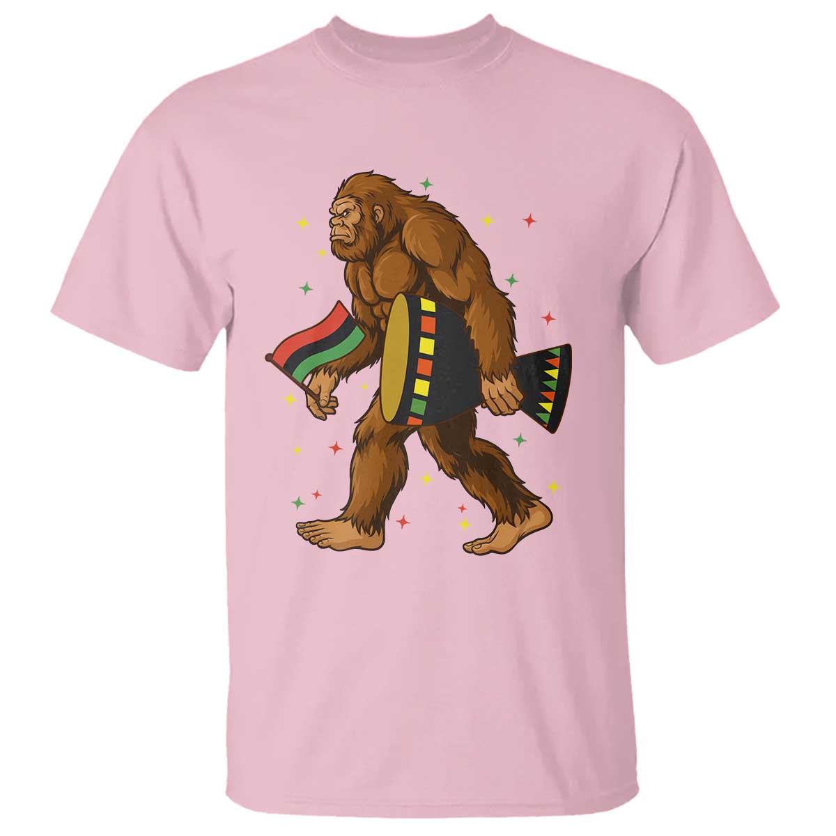 Funny Kwanzaa Bigfoot Lover T Shirt African American Holiday Gift - Wonder Print Shop