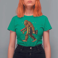 Funny Kwanzaa Bigfoot Lover T Shirt For Women African American Holiday Gift - Wonder Print Shop
