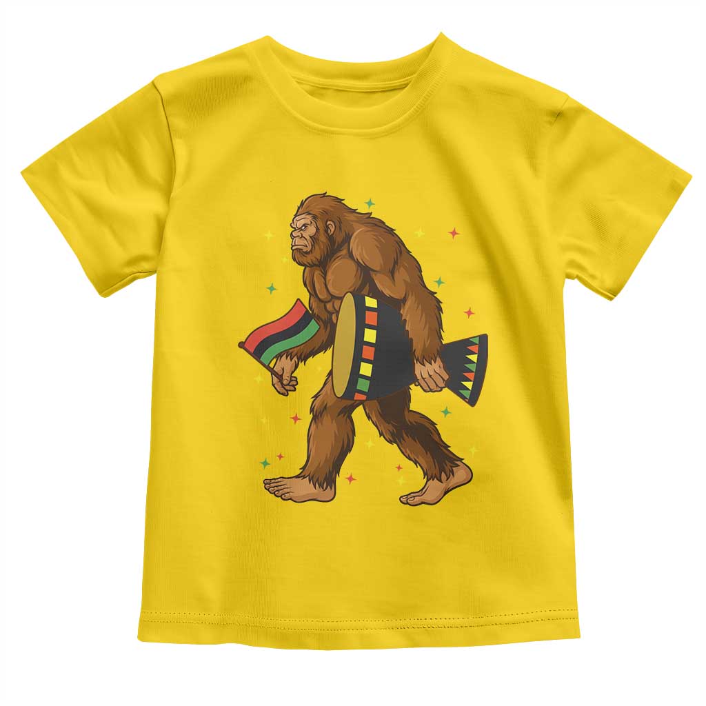Funny Kwanzaa Bigfoot Lover Toddler T Shirt African American Holiday Gift - Wonder Print Shop