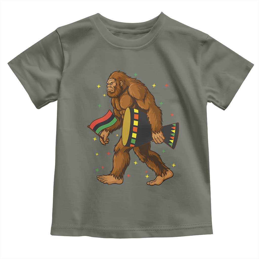 Funny Kwanzaa Bigfoot Lover Toddler T Shirt African American Holiday Gift - Wonder Print Shop