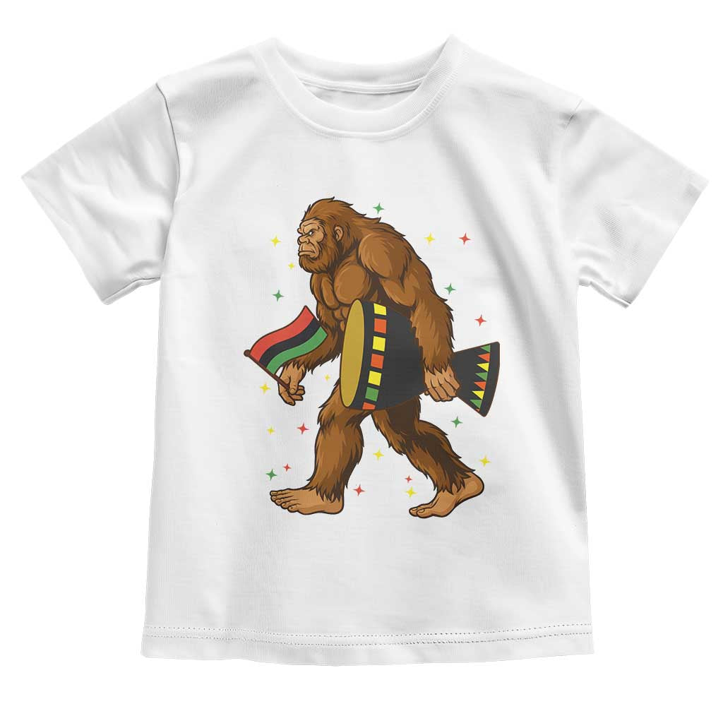 Funny Kwanzaa Bigfoot Lover Toddler T Shirt African American Holiday Gift - Wonder Print Shop