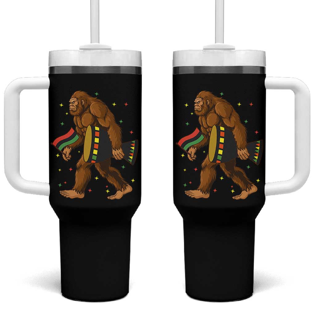 Funny Kwanzaa Bigfoot Lover Tumbler With Handle African American Holiday Gift - Wonder Print Shop