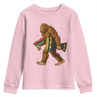Funny Kwanzaa Bigfoot Lover Youth Sweatshirt African American Holiday Gift - Wonder Print Shop