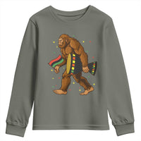 Funny Kwanzaa Bigfoot Lover Youth Sweatshirt African American Holiday Gift - Wonder Print Shop