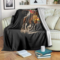 Kwanzaa Cowboy Throw Blanket Funny African American Festival Gift - Wonder Print Shop