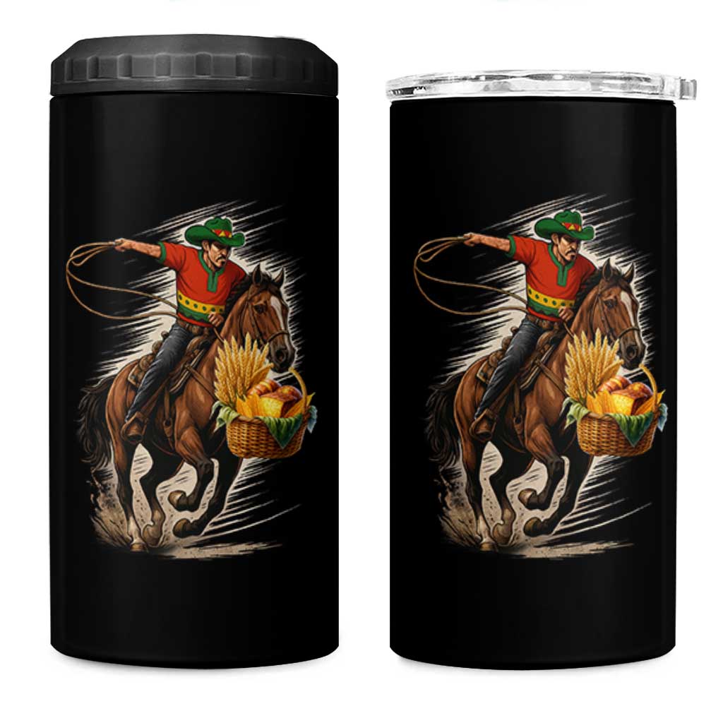 Kwanzaa Cowboy 4 in 1 Can Cooler Tumbler Funny African American Festival Gift - Wonder Print Shop